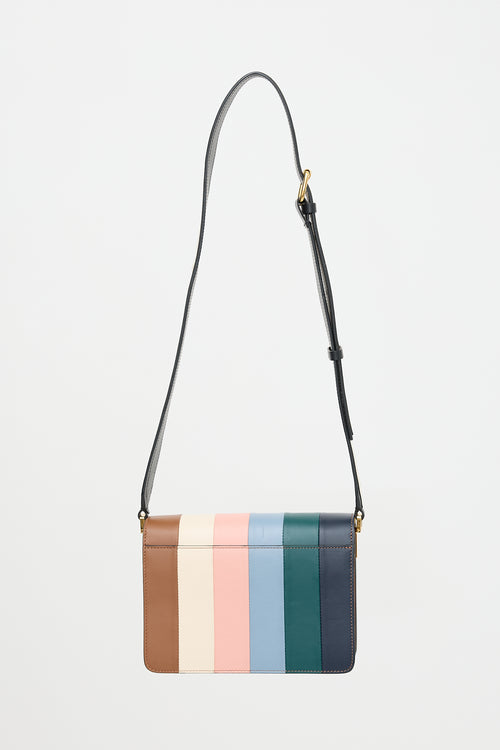 Marni Leather Medium Striped Trunk Bag