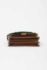 Marni Leather Medium Striped Trunk Bag