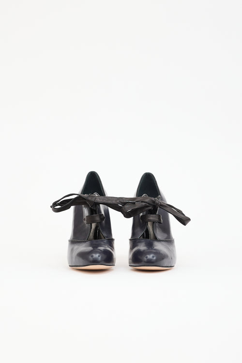 Gianvito Rossi Leather Lace Up  Pump