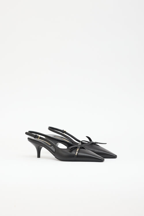 Miu Miu Leather Slingback Heel