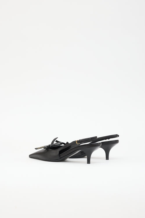 Miu Miu Leather Slingback Heel