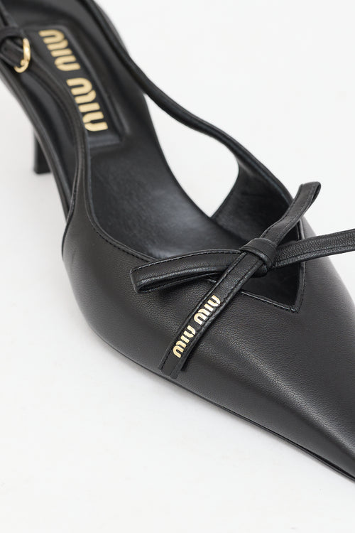 Miu Miu Leather Slingback Heel