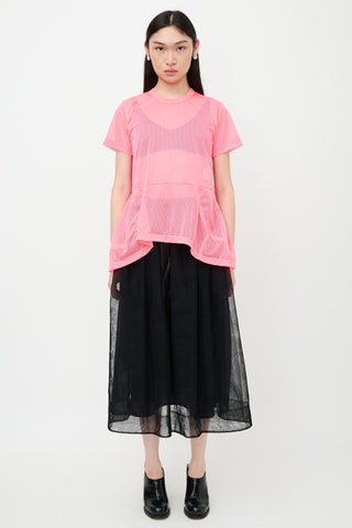 Comme des Garçons FW 2023 Fluorescent Mesh Top