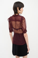 Prada 2010 Silk Sheer Printed Blouse
