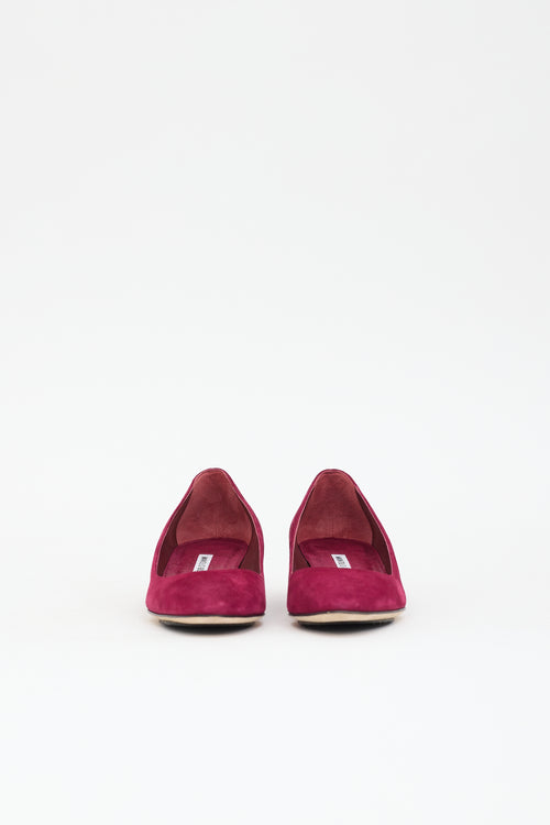Manolo Blahnik Suede  Pump