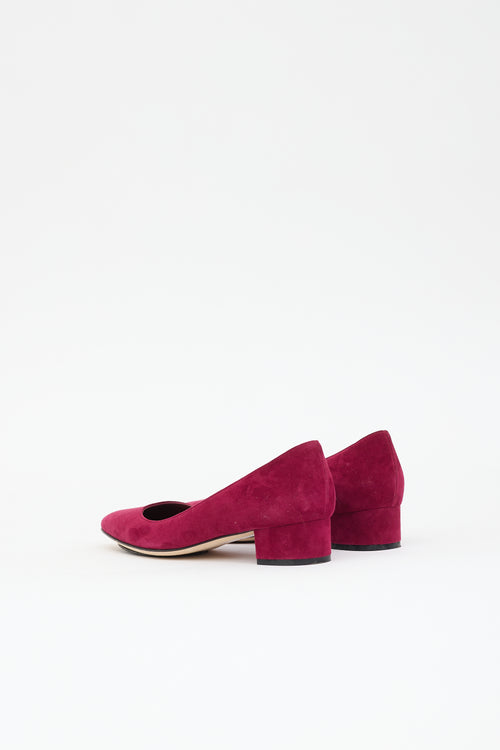 Manolo Blahnik Suede  Pump