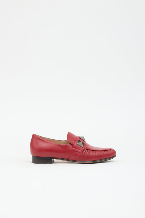 Valentino Leather Roman Stud Loafer