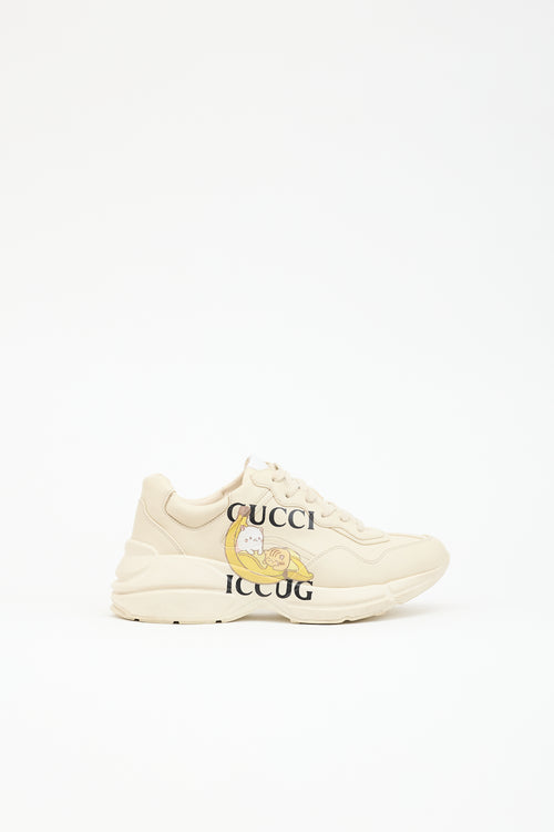 Gucci X Bananya Leather Rhyton  Sneaker
