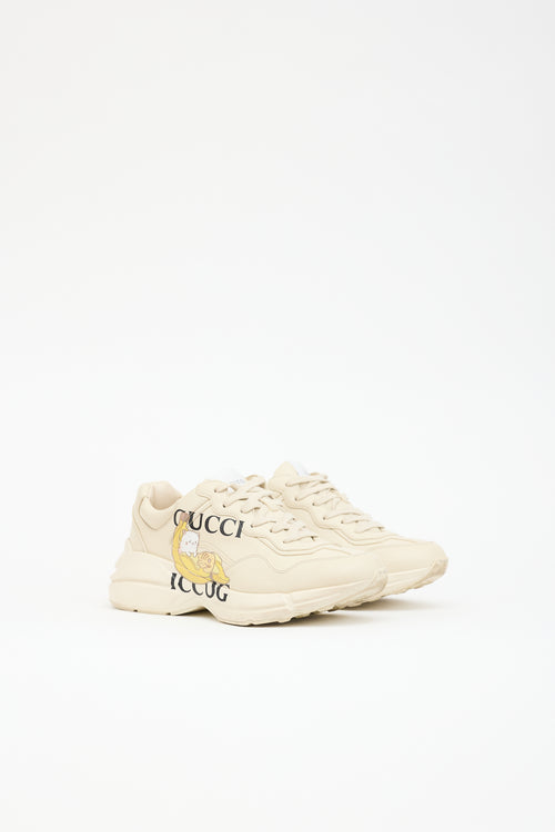 Gucci X Bananya Leather Rhyton  Sneaker