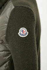 Moncler Wool Puffer Zip Cardigan