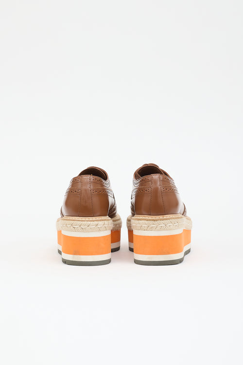 Prada Leather Re-Edition Wingtip Loafer