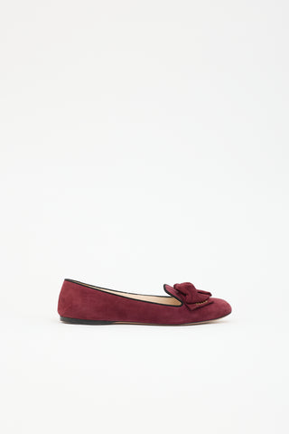 Prada Suede Bow Flat