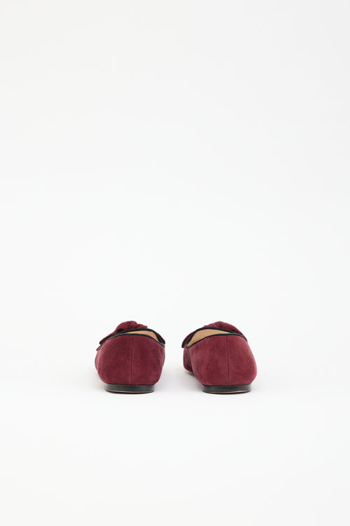 Prada Suede Bow Flat