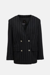 Anine Bing Wool Pinstripe Blazer
