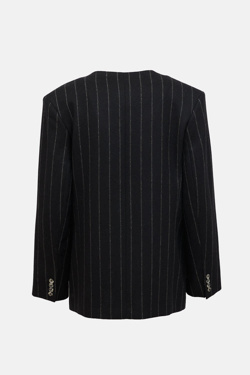 Anine Bing Wool Pinstripe Blazer