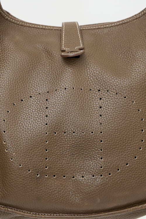 Hermès Etoupe Clemence Evelyne III PM Bag