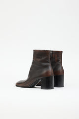 Miu Miu Leather Fumé Bootie