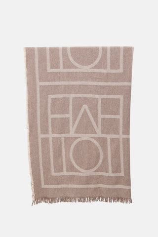 Toteme Cashmere & Wool Monogram Scarf
