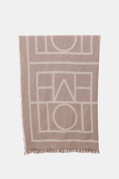 Toteme Cashmere & Wool Monogram Scarf