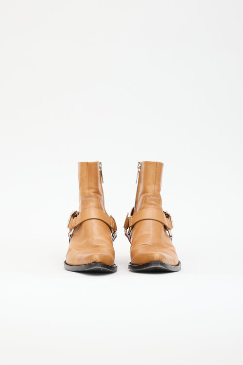 Calvin Klein 205W39NYC Leather Harness Western Boot