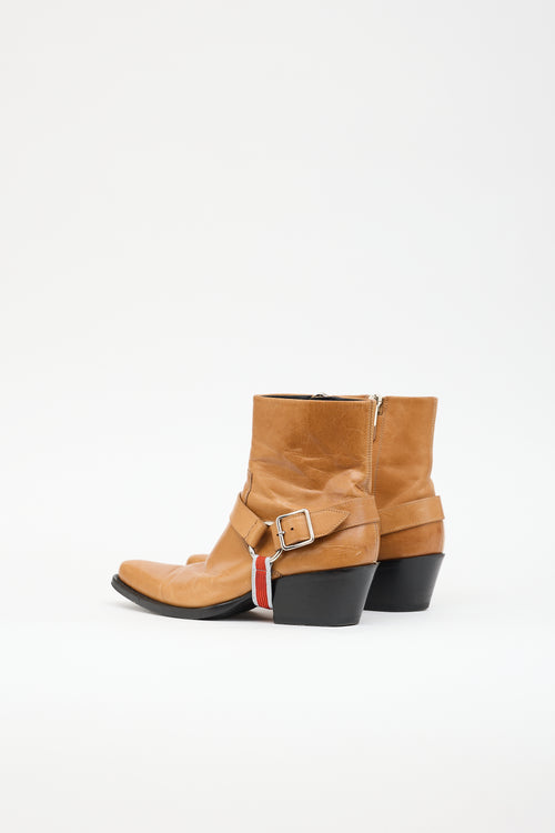 Calvin Klein 205W39NYC Leather Harness Western Boot