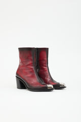 McQueen Leather Western Ankle Boot