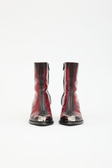 McQueen Leather Western Ankle Boot