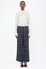 Loewe Silk Satin Polka Dot Blouse