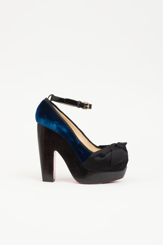 Christian Louboutin Velvet Platform Pump