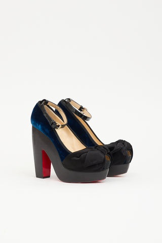 Christian Louboutin Velvet Platform Pump