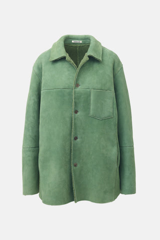 Auralee Shearling Shirt Jacket