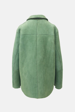 Auralee Shearling Shirt Jacket