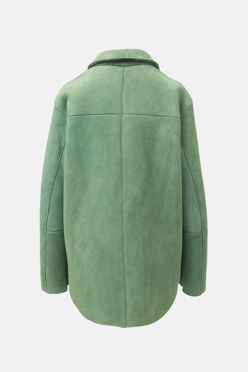 Auralee Shearling Shirt Jacket