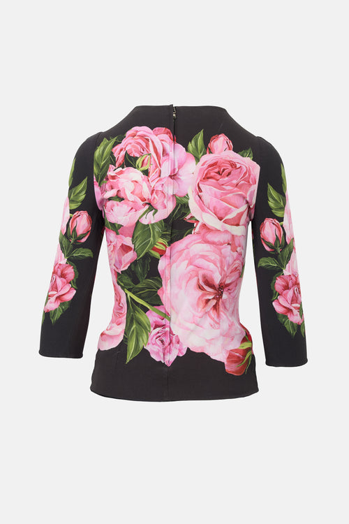 Dolce & Gabbana Crepe Floral Top