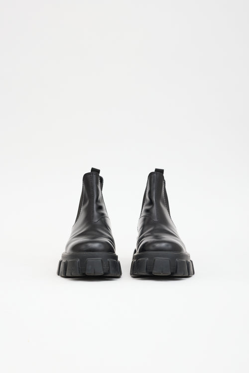 Prada Leather Monolith Chelsea Boot