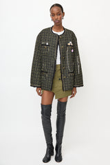 R13 Slouch Tweed Embellished Jacket