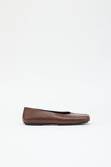 Max Mara Leather Square Toe  Flat
