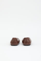 Max Mara Leather Square Toe  Flat