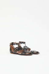 Alaïa Patent Laser Cut Sandal