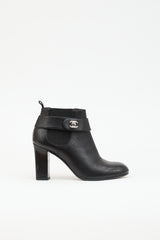 Chanel Leather CC Chelsea  Boot