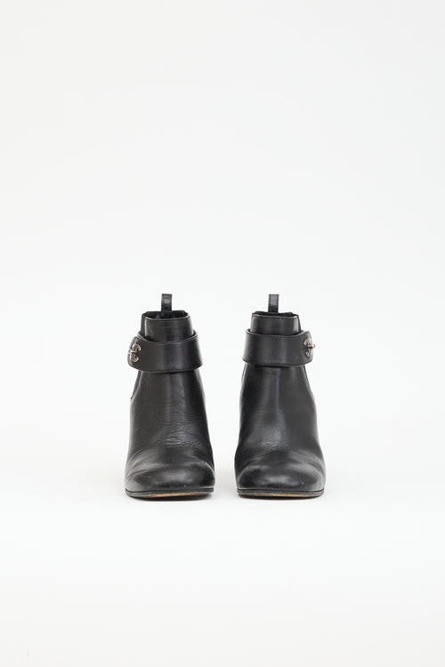 Chanel Leather CC Chelsea  Boot