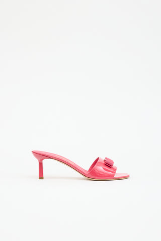 Ferragamo Patent Vara Bow Sandal