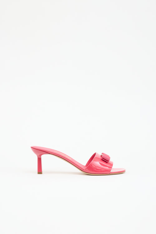 Ferragamo Patent Vara Bow Sandal