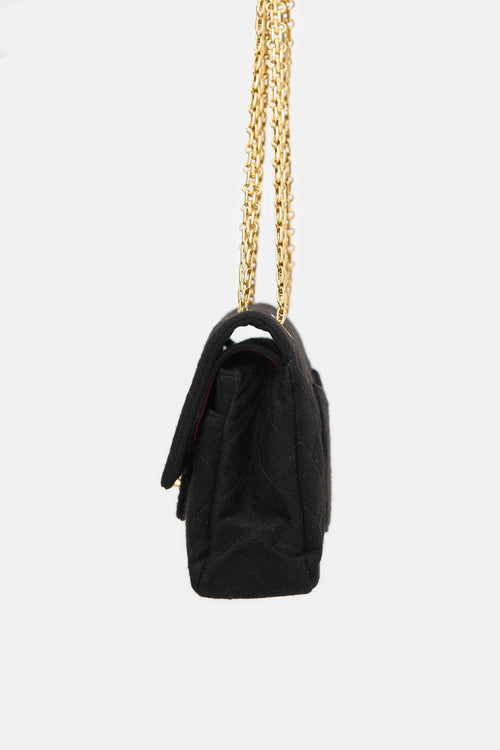 Chanel Vintage Quilted Jersey Double Flap Bag