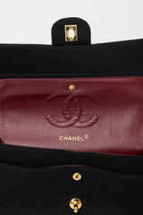 Chanel Vintage Quilted Jersey Double Flap Bag