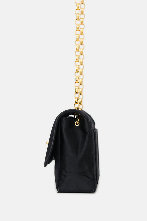 Chanel Vintage Satin Small Bijoux Chain Flap Bag