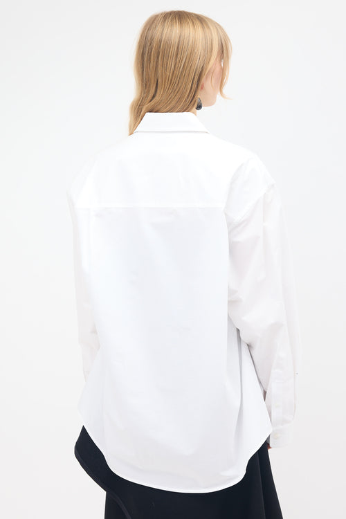 Balenciaga 2022 Poplin Button Up Shirt