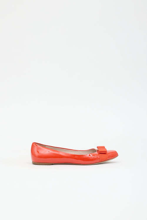 Ferragamo Patent Varina Flat