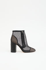Chanel Mesh & Leather CC Boot