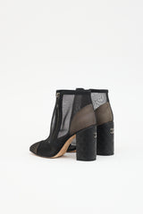 Chanel Mesh & Leather CC Boot